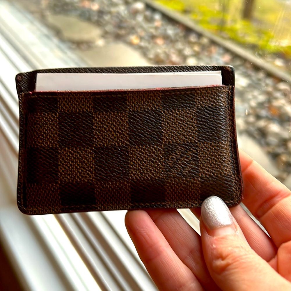 Louis Vuitton card holder brown